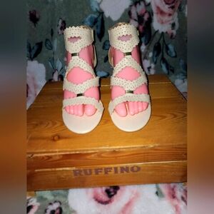 XOXO Beige Strappy Sandals